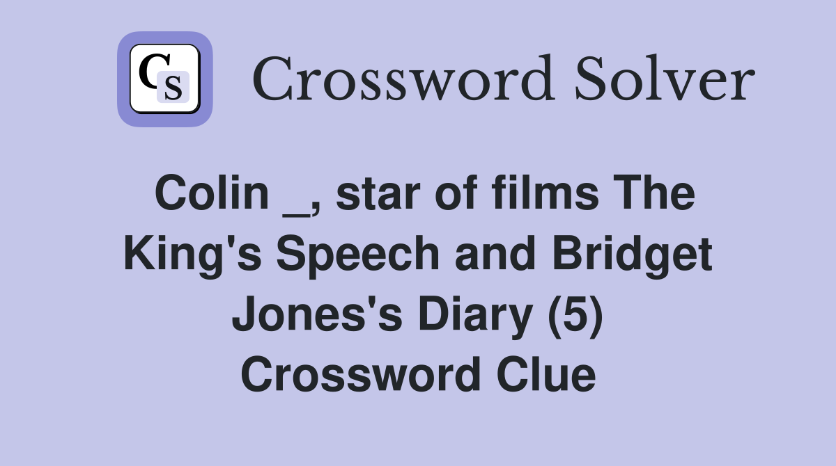 king's speech 1963 crossword clue